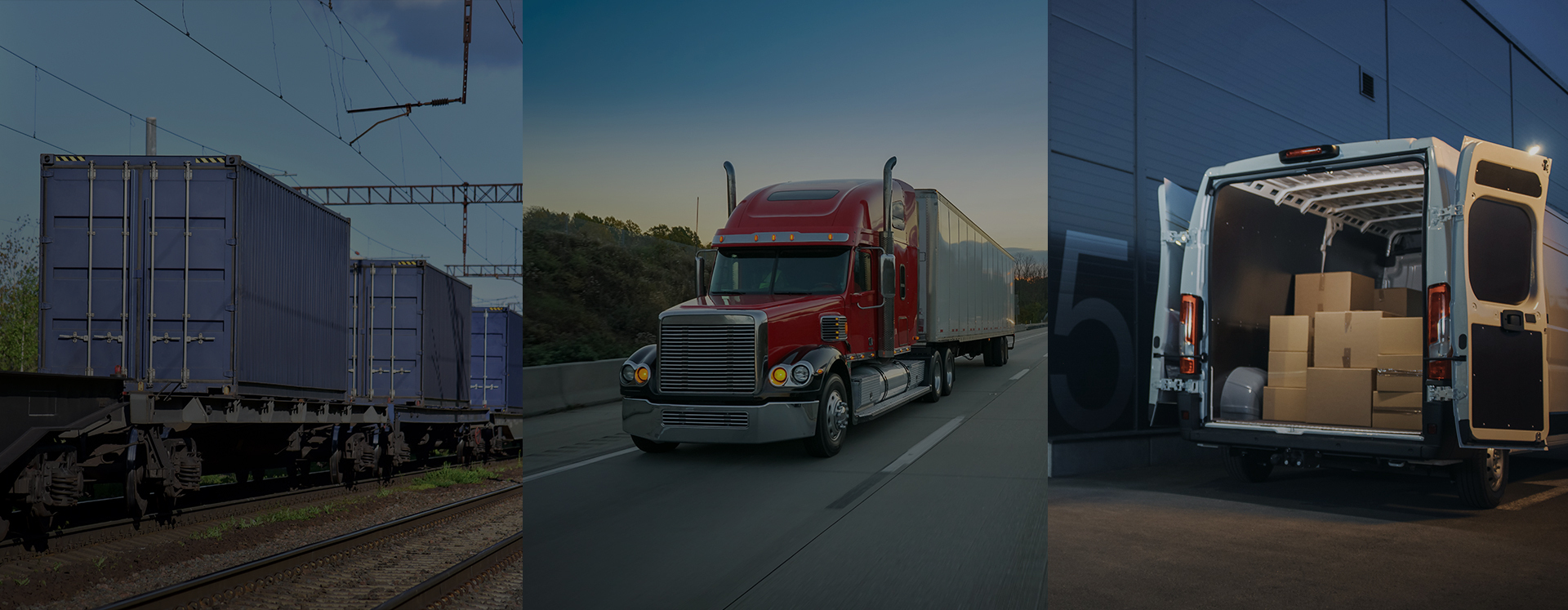 Expedited Logistics: rail, trucking, sprinter van